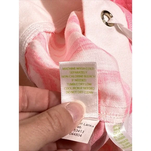 Lilly Pulitzer The Beach Pant Womens Size Small Pink Colorful Hippie Linen - Picture 13 of 16